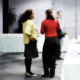 People at a conference at Watershed