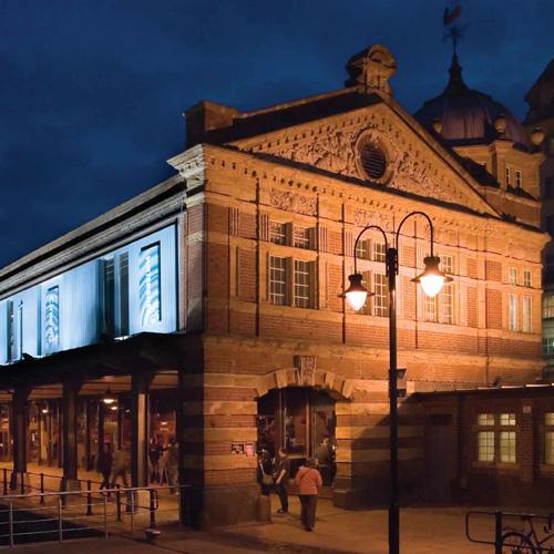 Exterior of Watershed at night