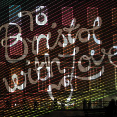 Image by Play Nicely as part of Light Up Bristol. Photo by pshab