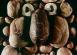 Animated face made from pebbles