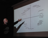 Photo of Andrew Cook's talk