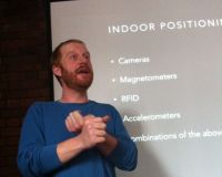 Tom giving a list of attempts to create indoor location systems