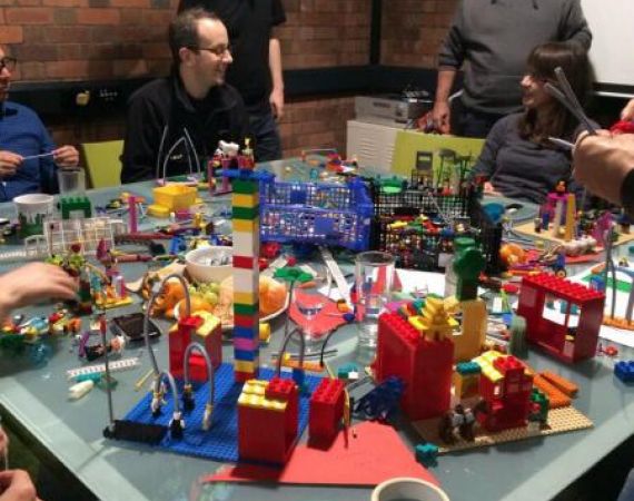 Building Playable Cities from Lego in the Studio as part of Recife: The Playable City - photo by Vic Tillotson
