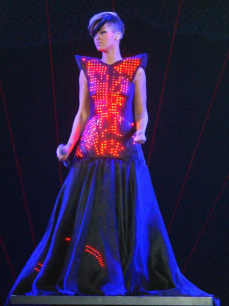 Rihanna LED wearable tech dress