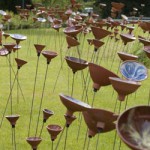 Paul Cummins - English Garden Flower installation Visual Arts, EAST MIDLANDS A field of ceramic flowers