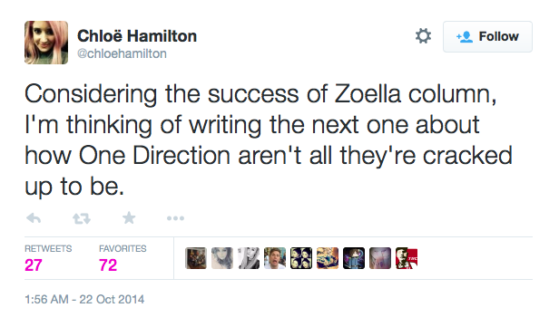 Chloe Hamilton tweet