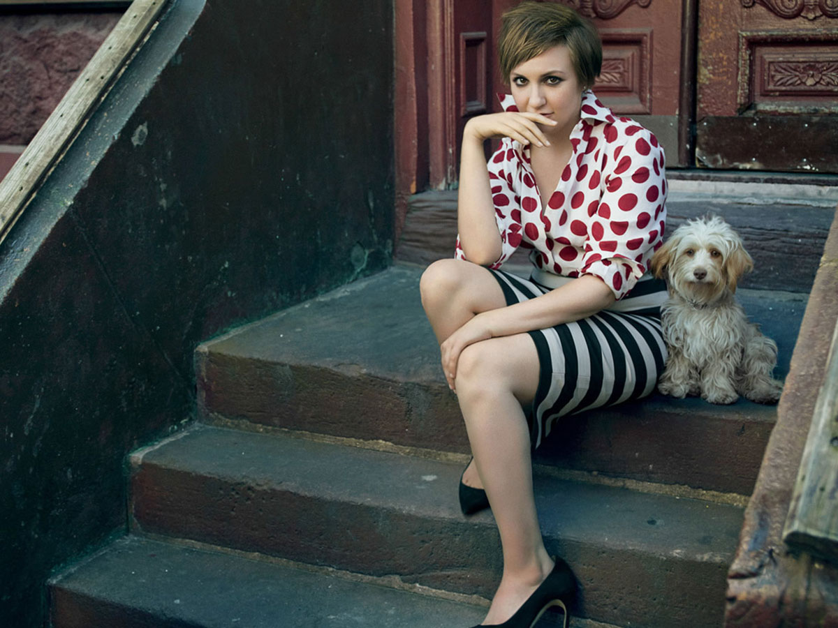 Lena on a stoop