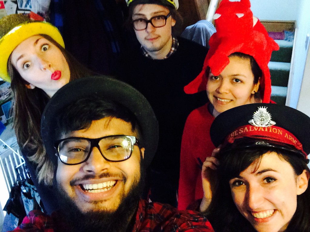 A sweet pic of: Sham, Jess, Hal, Molly and Sammy at their work Xmas meal