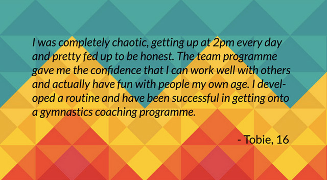 Tobie, 16, Prine's Trust Programme Participant