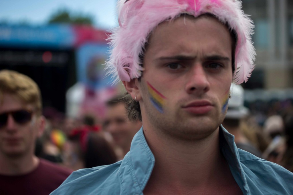 This pink haired guy stared down my lense making for an interesting stand off.