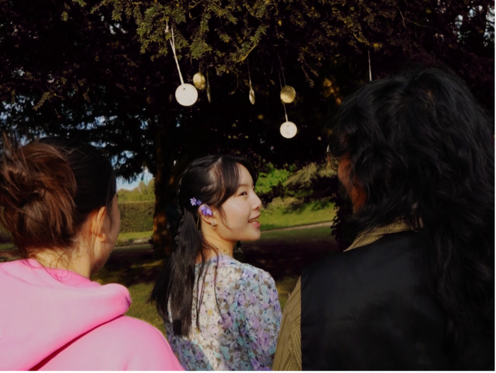 Party scene from the music video ‘Memories, Linger’.