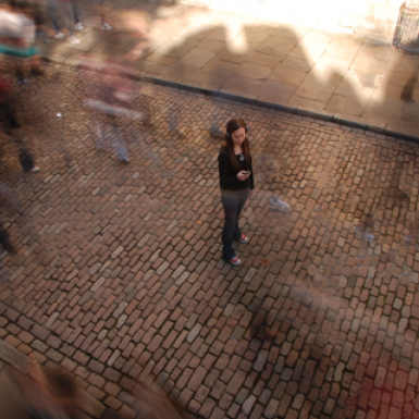 Girl playing Escape From The Tower.