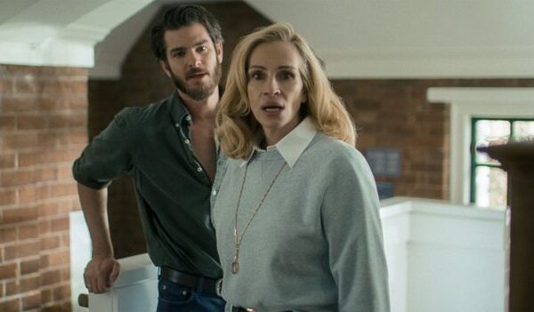 Still from After The Hunt, with Andrew Garfield and Julia Roberts