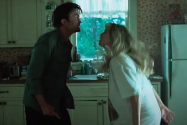 Robert Pattinson and Jennifer Lawrence arguing in Die My Love