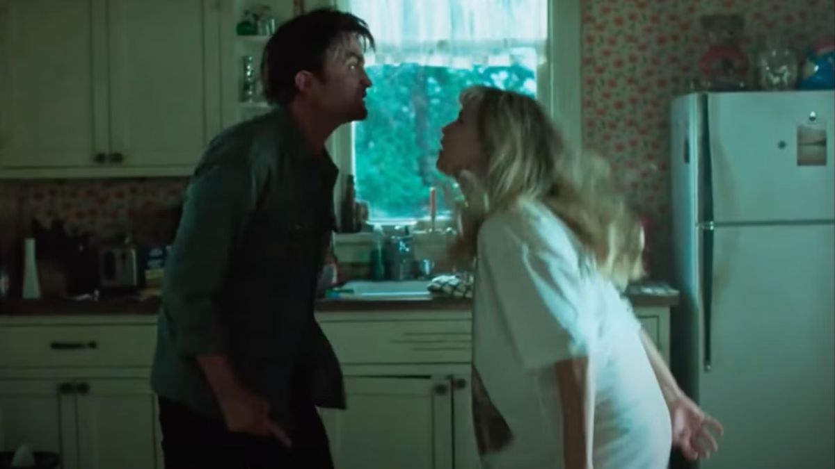 Robert Pattinson and Jennifer Lawrence arguing in Die My Love