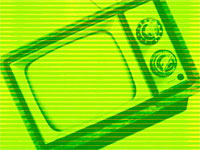 McLuhan's Message green television graphic/logo