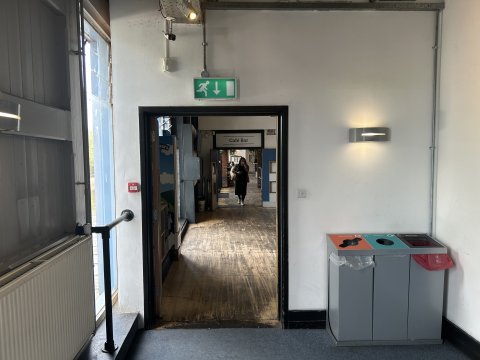 Photo of the exit from the cinemas towards the main foyer.
