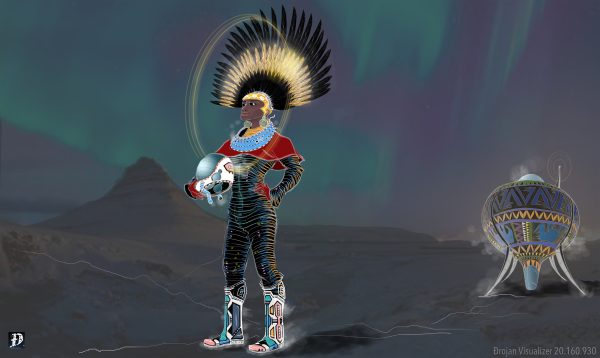 Femi by Alejandro R. Padrón H, for The Last Blues Song of a Lost Afronaut by Edson Burton