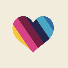 A multicoloured heart