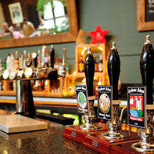 Ale pumps in the Watershed Café/Bar