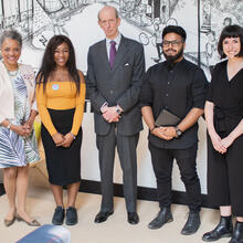 HRH Duke of Kent meets the Rife Magazine team at the Pervasive Media Studio. Photographer: Jon Aitken