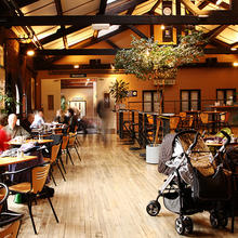 Watershed's Café/Bar with a pram