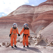 Ella Good and Nicki Kent, Building a Martian House. Credit: Robert Keller, Satori Photos