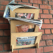 Newspapers still in the Café/Bar from the day we closed