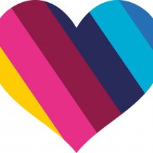 multi coloured heart