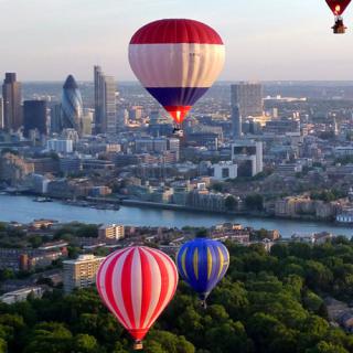 Luke Jerram's Sky Orchestra hot air balloons over London