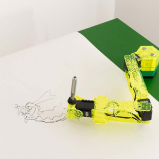 Image of ‘Bartleby’ robot drawing arm by Juneau Projects