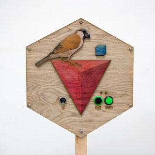 Juneau Projects' Blackbird in Infospace installed at Hive