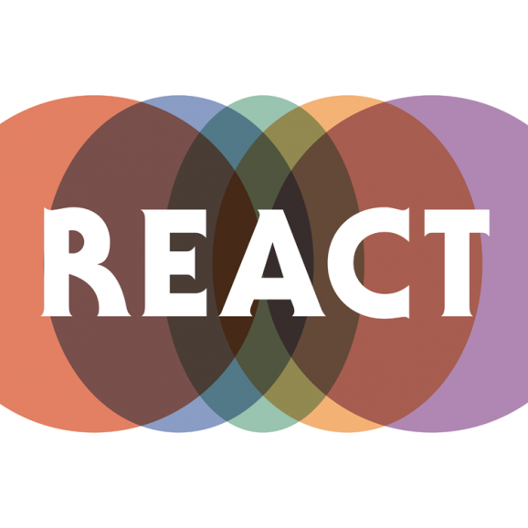 REACT logo - overlapping coloured circles