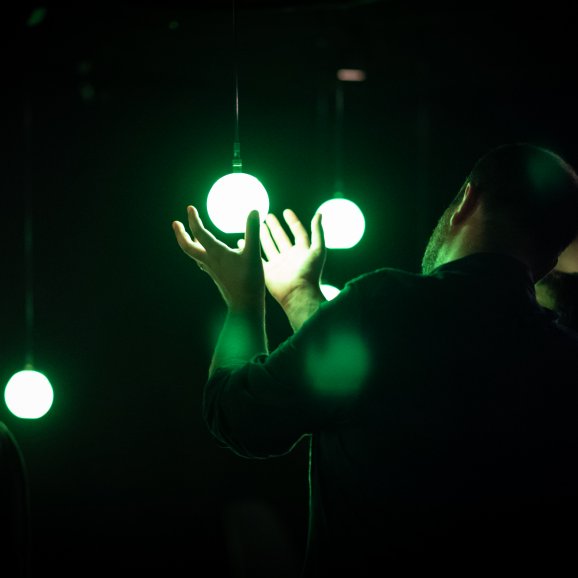 Photo by Jon Aitken of Squidsoup's AudioWAVE at SWCTN Immersion Showcase