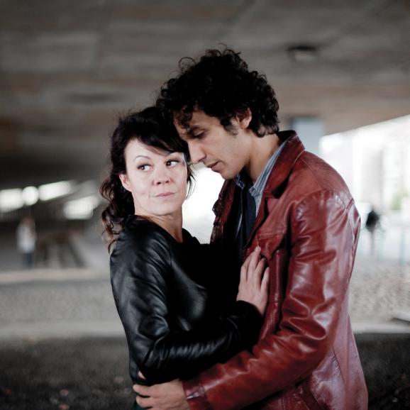 Helen McCrory and Najib Oudghiri in Flying Blind Helen McCrory and Najib Oudghiri in Flying Blind