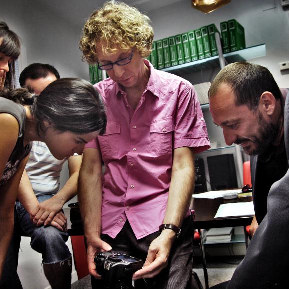 Peter shooting Tea & Sangria with his crew