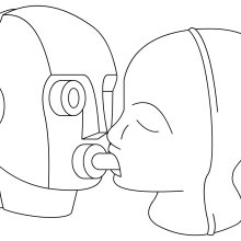 Two heads still from Dane Watkin's LoveMatch