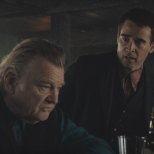 Film still from The Banshees Of Inisherin of Brendan Gleeson and Colin Farrell