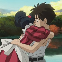 An animation of two people hugging.