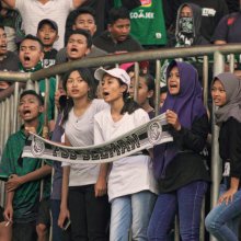 Football fans in Indonesia