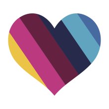 multi-coloured heart