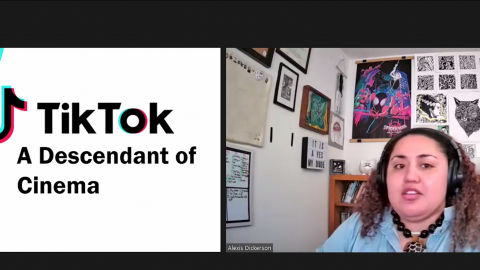 An image of the online discussion about Film TikTok with Alexis Dickerson