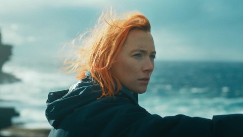 Film still of Saoirse Ronan in The Outrun
