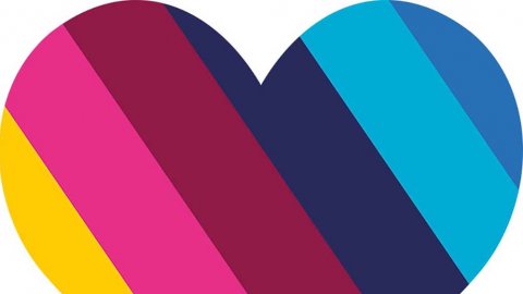 multi coloured heart