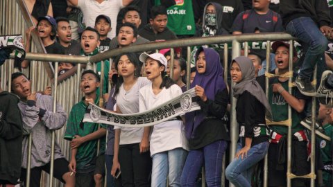 Football fans in Indonesia