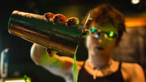 An image of a person making a cocktail.