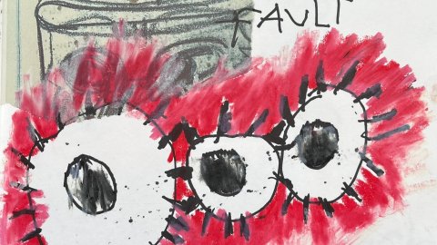 A mixed media drawing by Eden Kotting. 