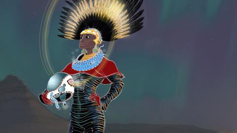 Afronaut Femi as imagined by Drojan Visuals