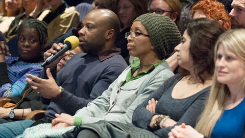 Q&A with cinema audience.