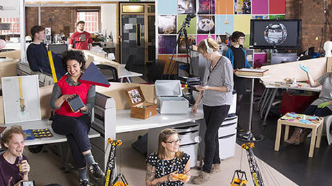 Interior shot of the Pervasive Media Studio